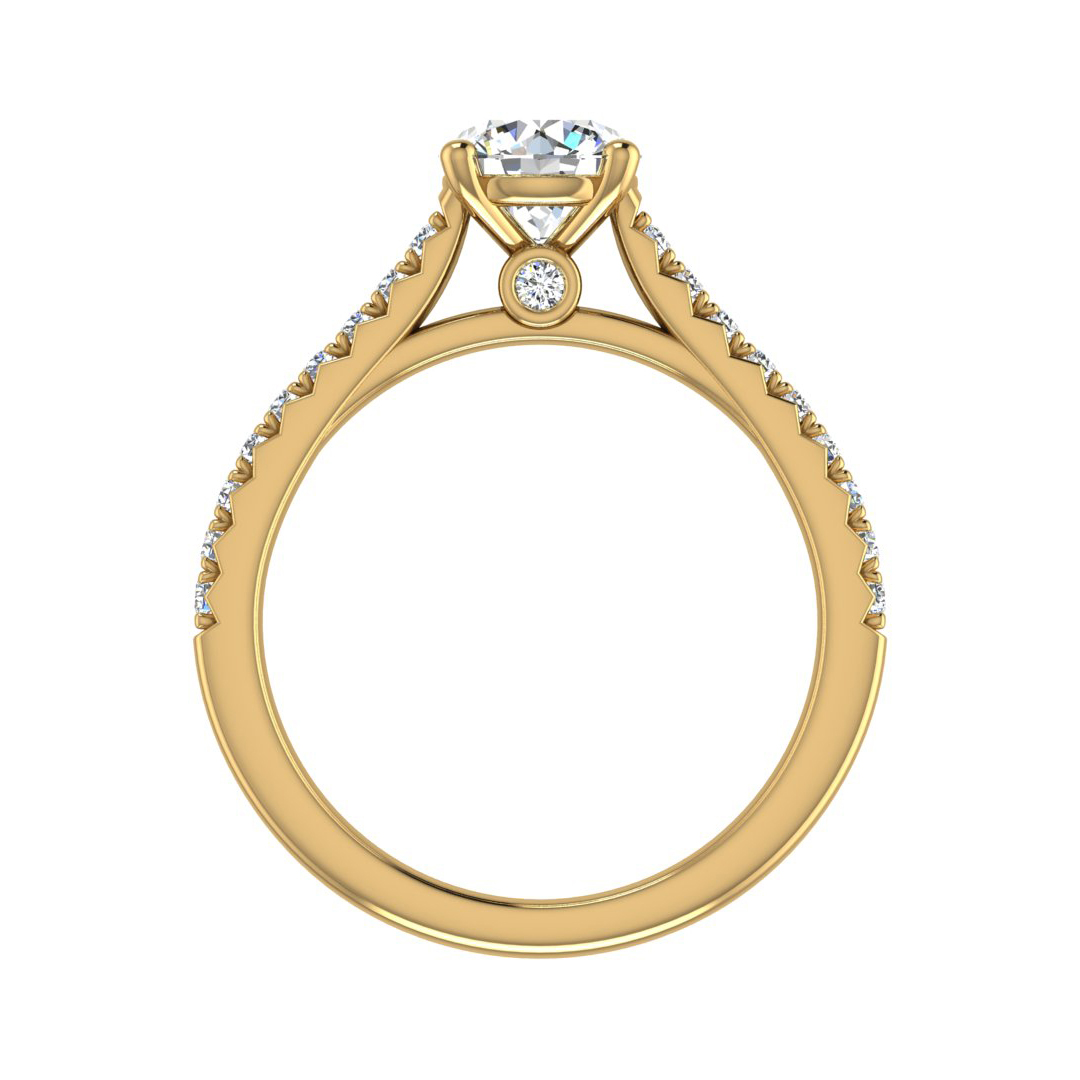 Gianna French Pave Cathedral Engagement Ring
